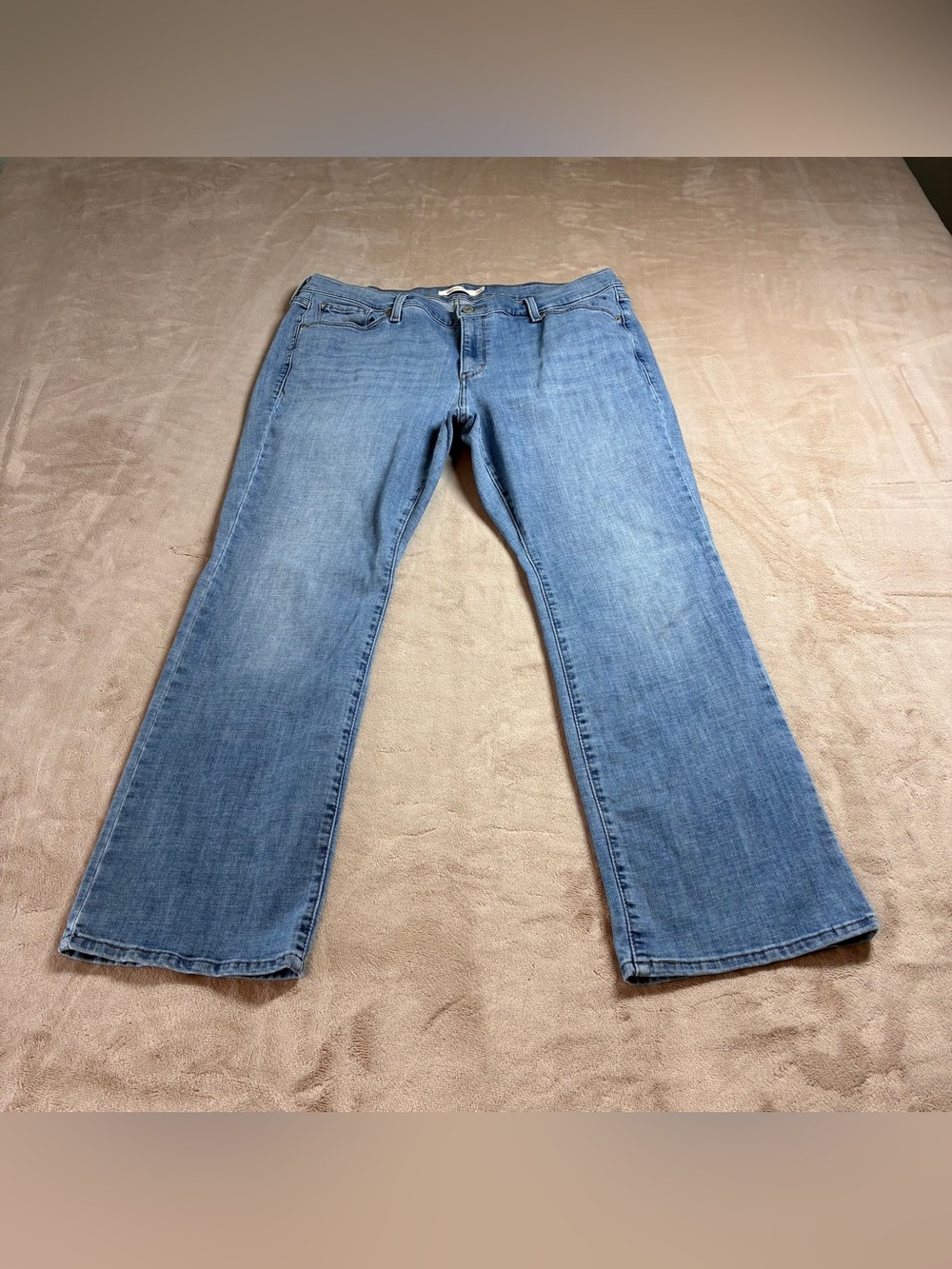 Levi's 415 Classic Boot Cut Jeans Light Wash Stretch Denim Women's 18W
